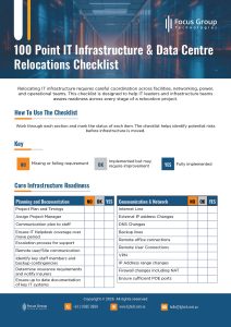 IT infrastructure relocation planning checklist