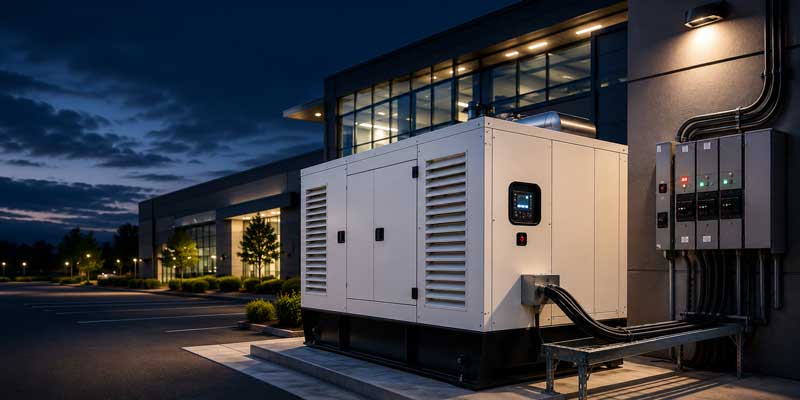 External generator installation and power continuity upgrade for a retail and commercial facility